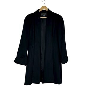 David Benjamin Made in Usa Wool Blend Black Shawl Collar Luxury Swing Coat 10